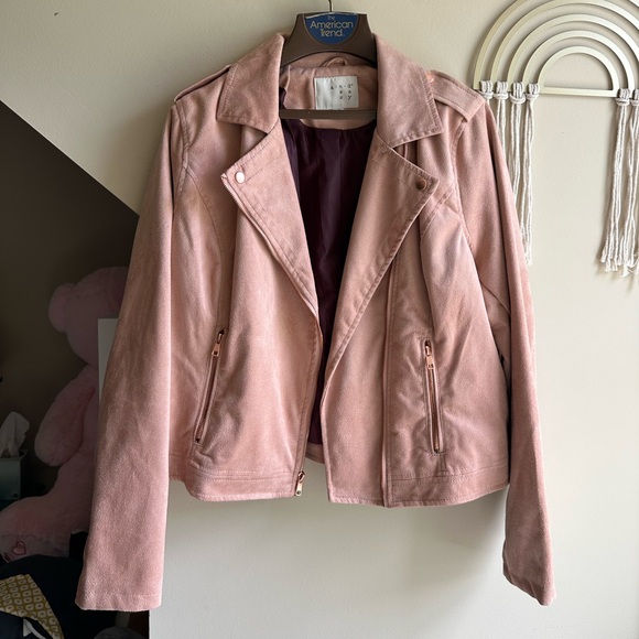 a new day Jackets & Blazers - A New Day Blush Faux Leather Jacket for Women